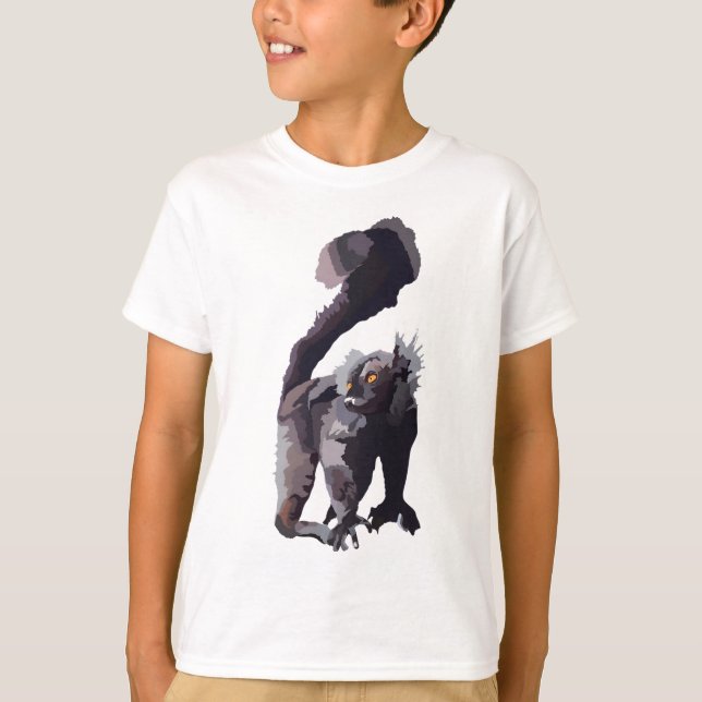 T-shirt B est pour Black Lemur (Devant)