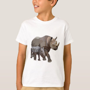 T-shirt B est pour Black Rhino
