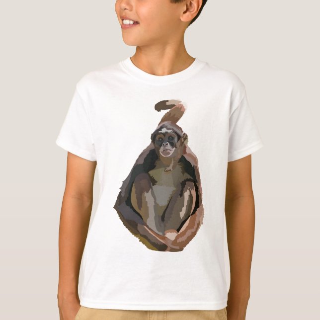 T-shirt B est pour le singe Brown Spider (Devant)