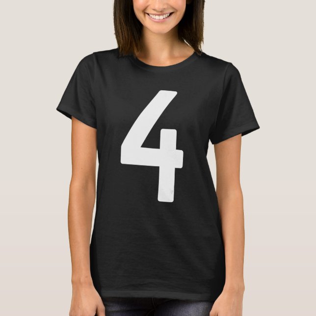 T-shirt B Jour Numéro 4 Monogramme Norwester Police Premiè (Devant)