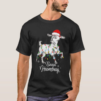 T-shirt Baa Humbug Chèvre Santa Hat Bah Humbug Noël Amusan