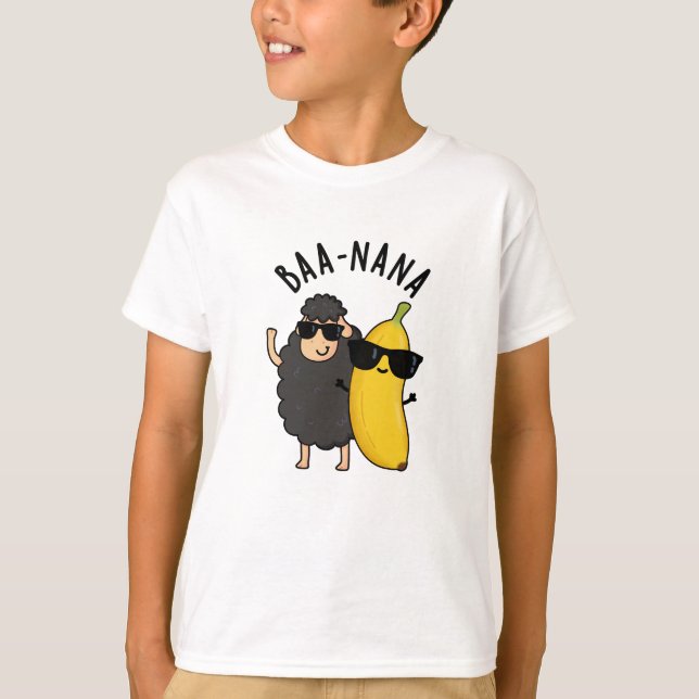 T-shirt Baa-nana Funny Banana Puns (Devant)