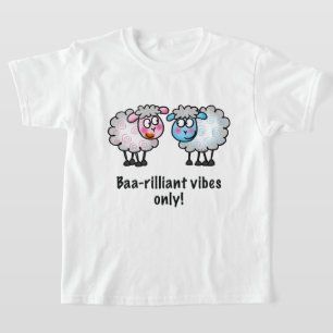 T-shirt Baa-rilliant - Paire de moutons de dessin animé mi