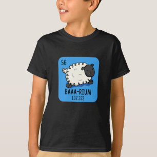 T-shirt Baa-rium Funny Sheep Chimie Pun Dark BG