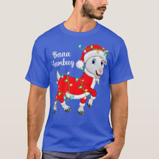 T-shirt Baaa Humbug Goût Lover Noël Lumières Père Noël Chè