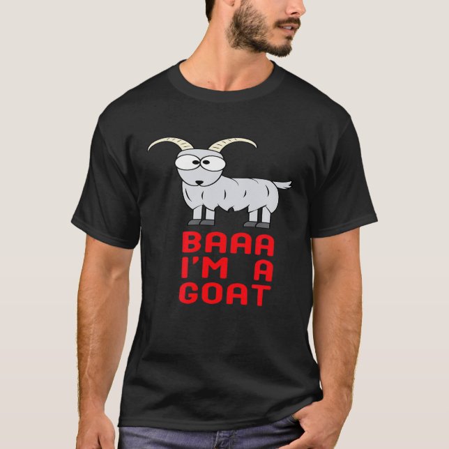 T-shirt Baaa Je Suis Une Chèvre  Chèvres (Devant)
