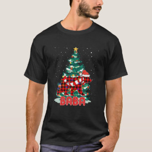 T-shirt Baba Bear Christmas Tree Pajama Red Plaid Buffalo