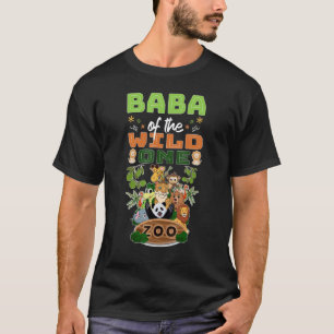 T-shirt Baba of the Wild One Zoo Anniversaire Safari Jungl