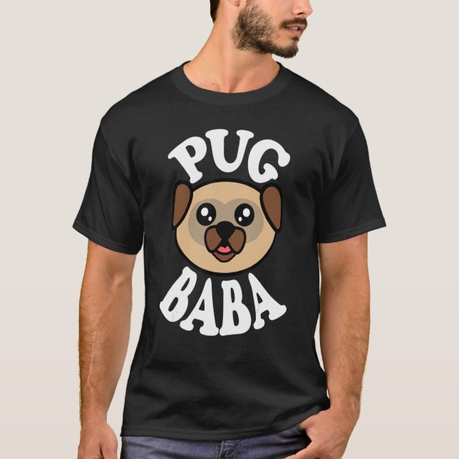 T-shirt Baba Pug Mignon (Devant)