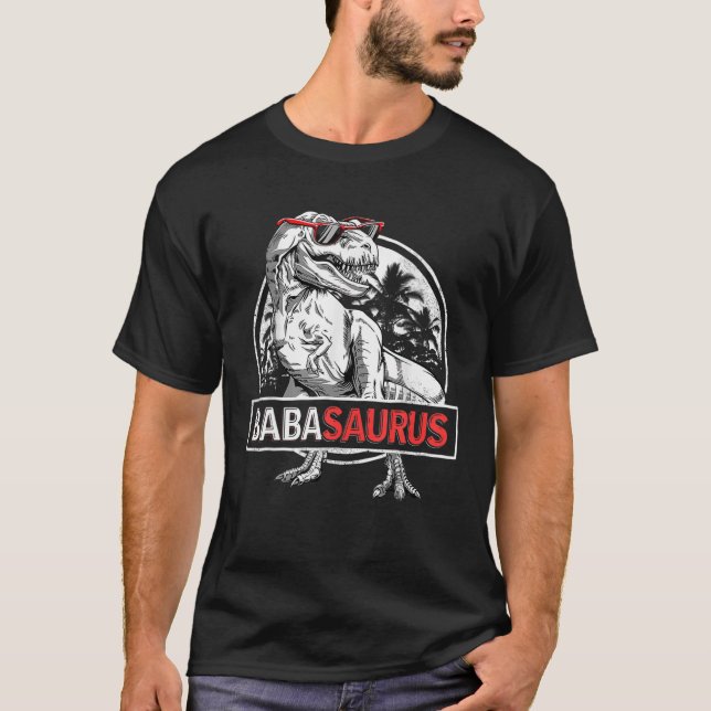 T-shirt Babasaurus T Rex Dinosaur Baba Saurus Fame du Père (Devant)