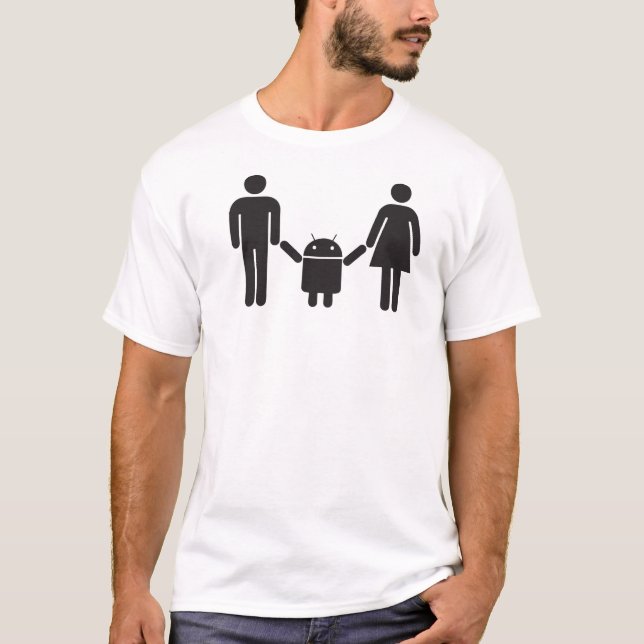 T-shirt Baby android (Devant)