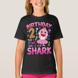 T-shirt Baby Cute Shark 2e anniversaire garçon fille 2 an