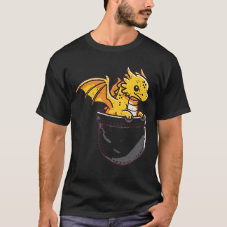 T-shirt Baby Dragon Pocket Cute Fantasy Mythical Men Women