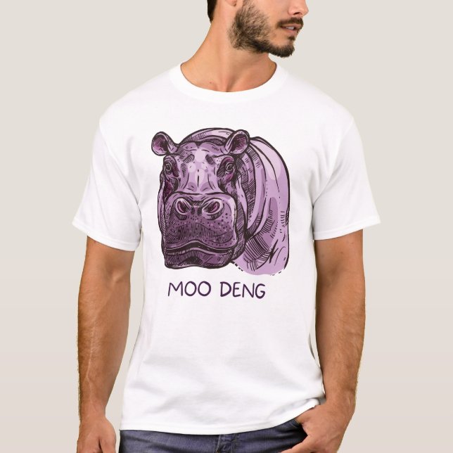 T-shirt Baby Hippo Moo Deng (Devant)