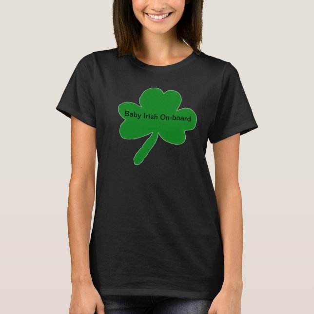 T-shirt Baby Irish Shamrock à bord (Devant)