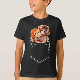 T-shirt Baby Monkey Punch et Ora-Mama Pocket Funny Men