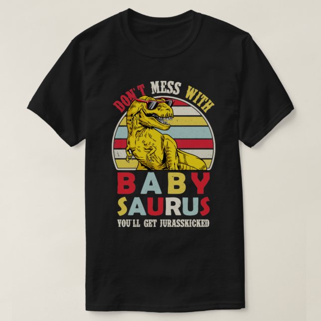 T-shirt Baby Saurus Chemise Babysaurs Chemise Dinosaure Ba (Design devant)