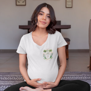 T-shirt Baby shower Chic Retro Palm Springs   Maman-to-be