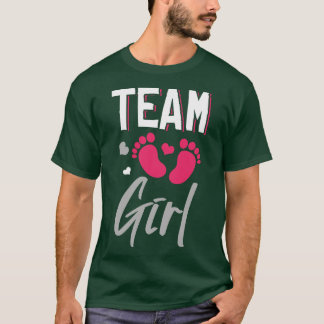 T-shirt Baby shower de révélation de sexe féminin d'équipe