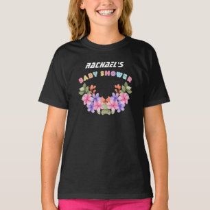 T-shirt Baby shower floral rose doux