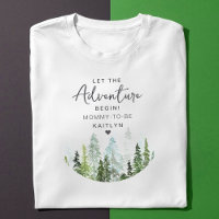 Baby shower forestier de pins d'aquarelle
