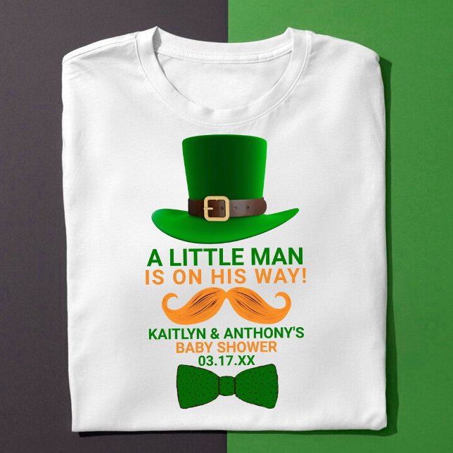 T-shirt Baby shower moderne de la Saint Patrick de Leprech (Créateur téléchargé)