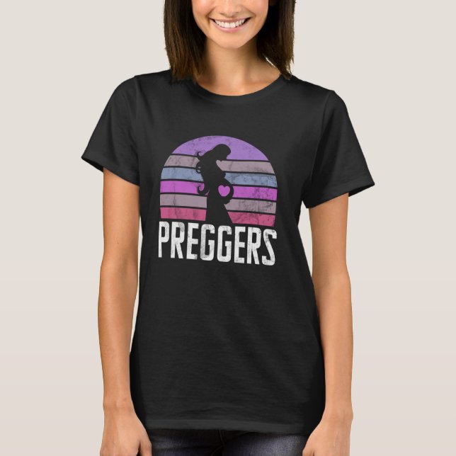 T-shirt Baby shower Preggers (Devant)