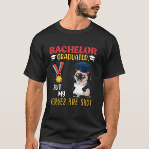 T-shirt BAC + 3 DIPLÔMÉ MAIS MES NERFS SONT À PLAT Drôle d