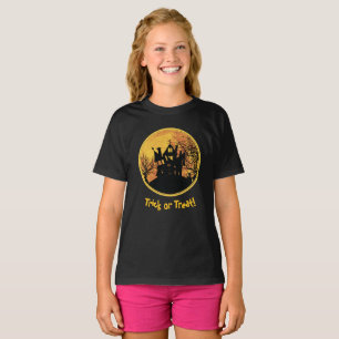T-shirt Bac de nuit d'Halloween ou maison de Pleine lune d