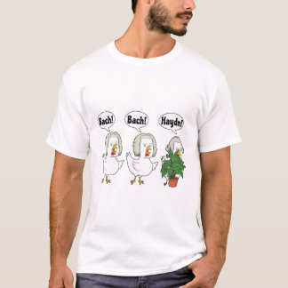 T-shirt Bach Bach Haydn Chickens Compositeur de musique cl