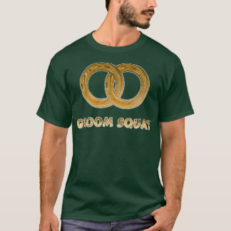 T-shirt Bacheliers Adieu Mariage Bague Groom Squat Cadeau