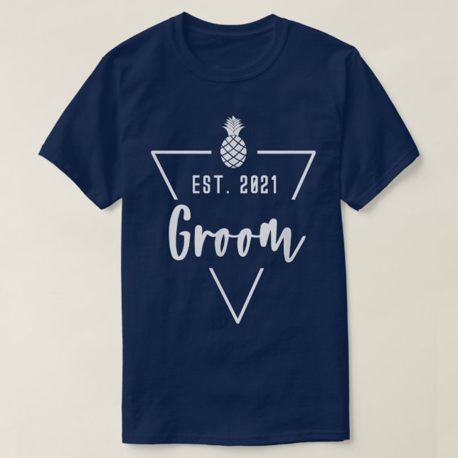 T-shirt Bachelor de la mariée Groom Pineapple Meico Sun932 (Design devant)