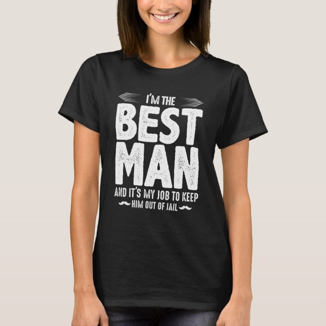 T-shirt Bachelor de la meilleure prison (Devant)
