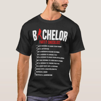 T-shirt Bachelor Party Checklist friends
