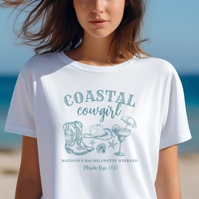 T-shirt Bachelorette Coastal Cowgirl (Créateur téléchargé)