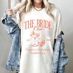 T-shirt Bachelorette Party Retro Cocktail Orange Bride