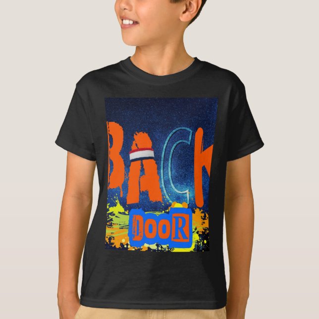 T-shirt “back Door Chemistry” Design Chiffon Top  (Devant)