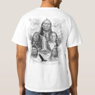 T-shirt Back Print Indian Chiefs Native Americans Mens