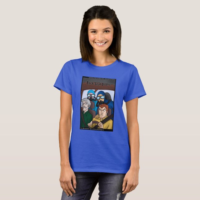 T-shirt Back Seat Divers Drôle Rick London Drôle Scuba (Devant entier)