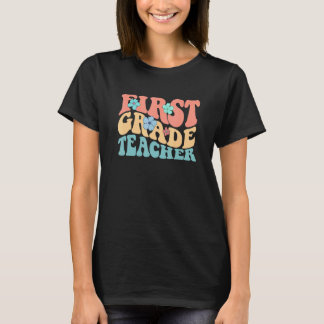 T-shirt Back To School Cute Flower 1st First Grade Teacher