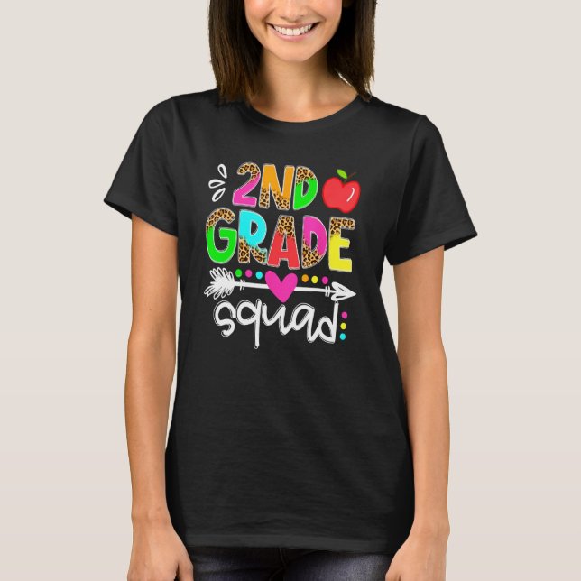 T-shirt Back To School First Day Of 2nd Grade Squad Teache (Devant)
