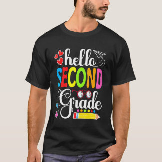 T-shirt Back To School Hello Second Grade First Day Of Sch