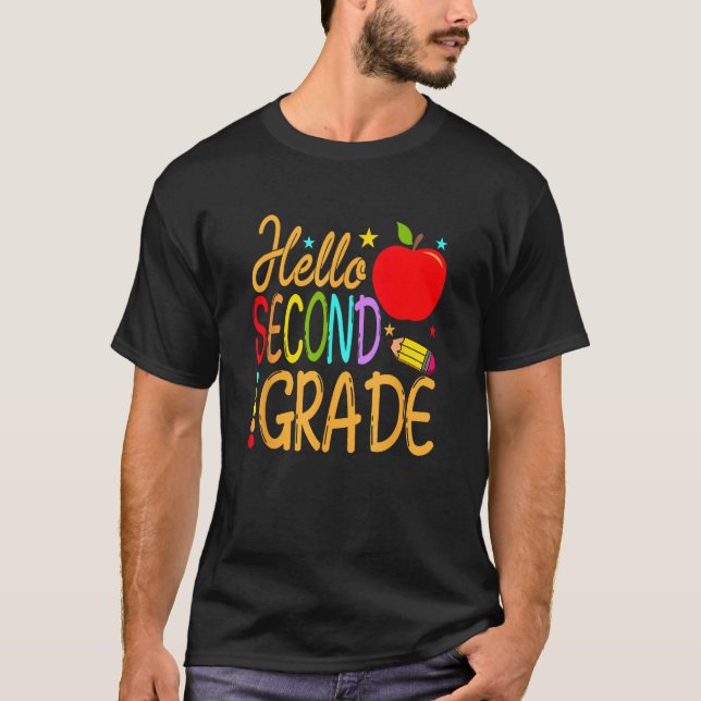 T-shirt Back To School Hello Second Grade Team 2nd Grade T (Devant)