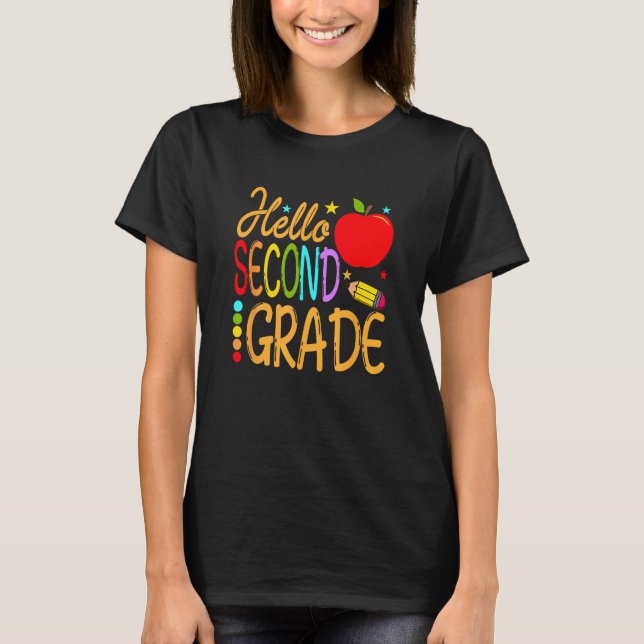 T-shirt Back To School Hello Second Grade Team 2nd Grade T (Devant)