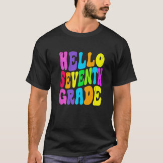 T-shirt Back To School Hello Seventh Grade First Day Of Sc