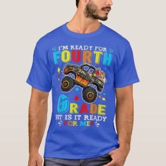 T-shirt Back To School Monster Truck I'm Ready For Fourth