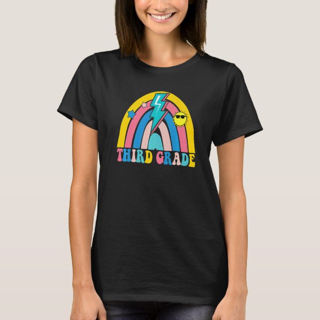 T-shirt Back To School Rainbow Third Grade 3rd Grade Teach (Devant)