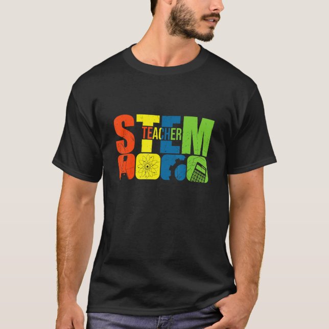 T-shirt Back to School STEM Teacher (Devant)
