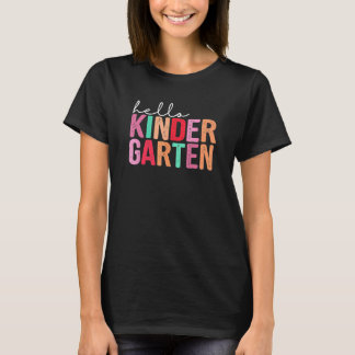 T-shirt Back To School  Students Teacher Hello Kindergarte