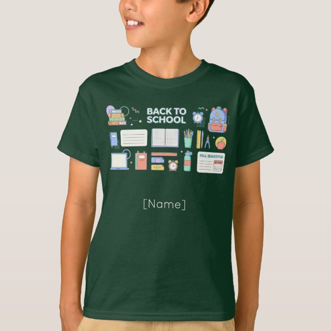 T-shirt Back to School Supplies / Regreso Útiles Escolares (Devant)